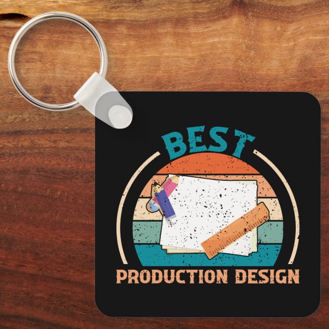 Best Production Design - Retro Style Keychain (Front)