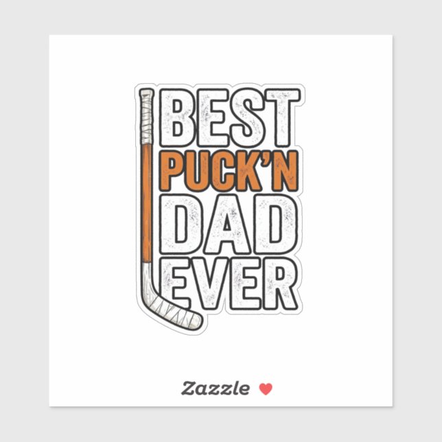Best Puck'n Dad Ever Hockey Father Vector Design_1 (Sheet)