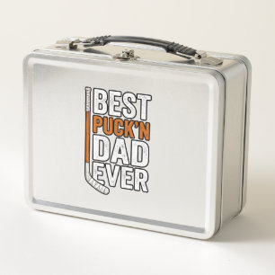 Best Puck'n Dad Ever Hockey Father Vector Design_1 Metal Lunch Box