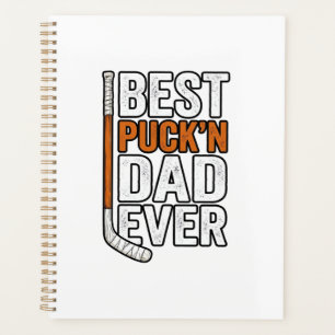 Best Puck'n Dad Ever Hockey Father Vector Design_1 Planner