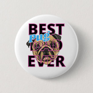 Best Pug Dad Ever 6 Cm Round Badge