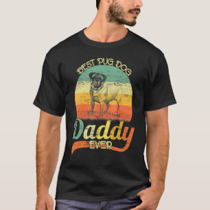 Best Pug Dad Ever American Flag 4th Of July 4 T-Shirt