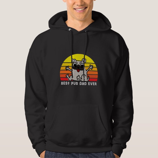 Best Pug Dad Ever Essential T-Shirt 845 Hoodie (Front)