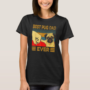Best Pug Dad Ever Retro Vintage T-Shirt