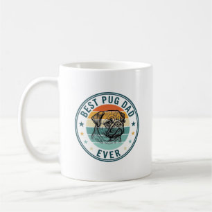 Best Pug Dad Ever Vintage Engraving Dog Shirt Desi Coffee Mug
