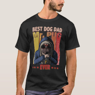 Best Pug Dog Dad Life Vintage Father's Day T-Shirt