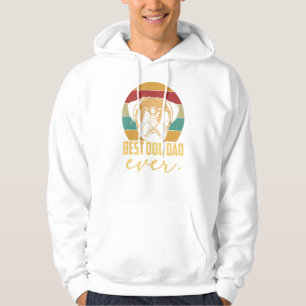 Best Pug Dog Papa Ever Vintage Retro Dog Dad Fathe Hoodie
