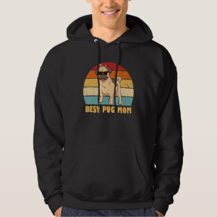 Best Pug Mum Women's Pug Vintage Cool Retro Mum D Hoodie
