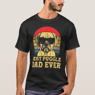 Best Puggle Dad Ever Dog Lovers Retro Vintage T-Shirt