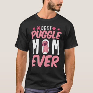 Best Puggle Mum Ever Dog Mummy Dog Owner Cute Pug T-Shirt