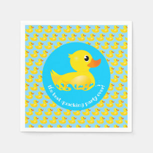 'Best Quacking Party Ever' Cute Yellow Rubber Duck Napkin
