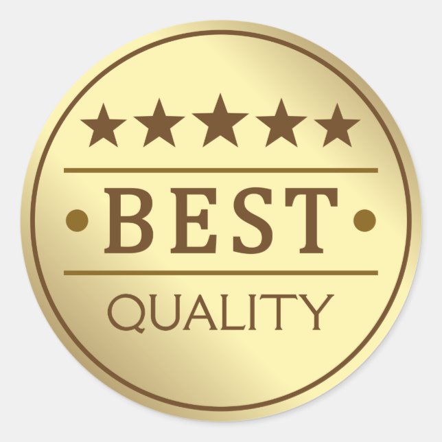 Best Quality Classic Round Sticker (Front)