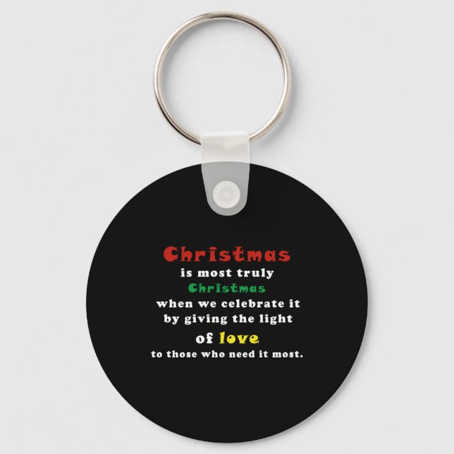 Best Quote Christmas Key Ring (Front)