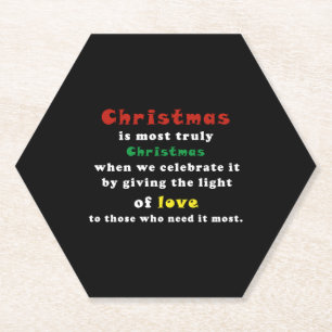 Best Quote Christmas Paper Coaster