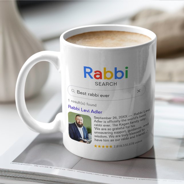 Best Rabbi Ever Search Result Photo & Message Coffee Mug (Creator Uploaded)