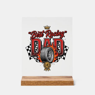 Best Racing Dad Vintage Tire Father’s Day Acrylic Sign