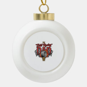 Best Racing Dad Vintage Tire Father’s Day Ceramic Ball Christmas Ornament