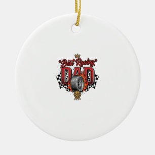Best Racing Dad Vintage Tire Father’s Day Ceramic Ornament