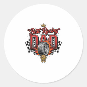 Best Racing Dad Vintage Tire Father’s Day Classic Round Sticker