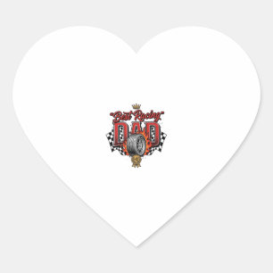 Best Racing Dad Vintage Tire Father’s Day Heart Sticker