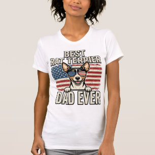 Best Rat Terrier Dad Ever Patriotic Dog Shirt Desi