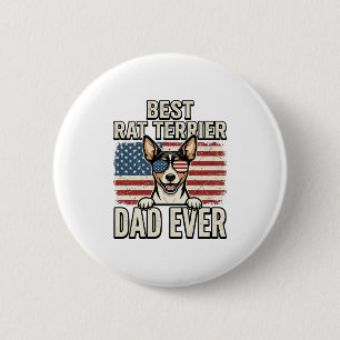 Best Rat Terrier Dad Ever Patriotic Dog Shirt Desi 6 Cm Round Badge