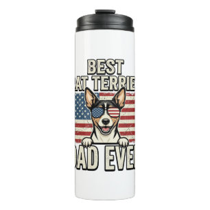 Best Rat Terrier Dad Ever Patriotic Dog Shirt Desi Thermal Tumbler