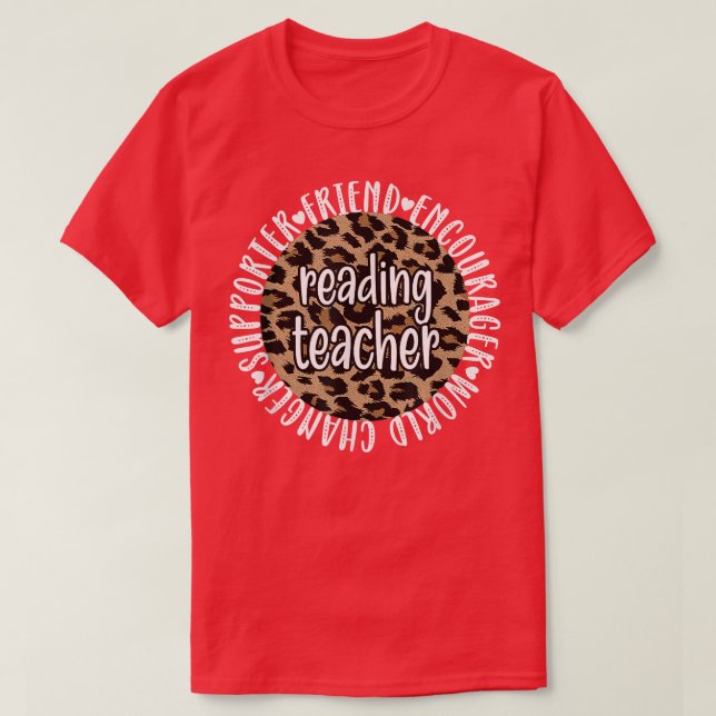Best Reading Teacher Book Reading Specialist Schoo T-Shirt (Design Front)