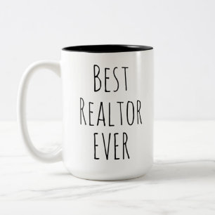 Best Realtor Ever   Fun Birthday Appreciation Gift Two-Tone Coffee Mug