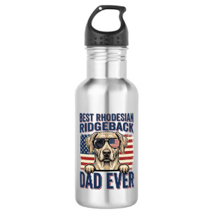 Best Rhodesian Ridgeback Dad Ever Vintage Dog Shir 532 Ml Water Bottle