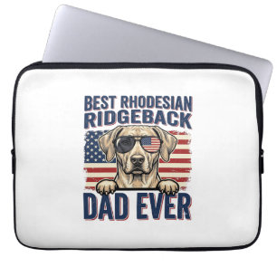 Best Rhodesian Ridgeback Dad Ever Vintage Dog Shir Laptop Sleeve