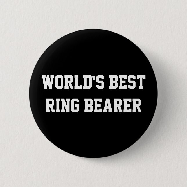 Best Ring Bearer 6 Cm Round Badge (Front)