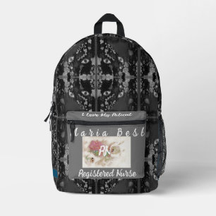 Best RN Registered Nurses First Aid Abstract  Printed Backpack