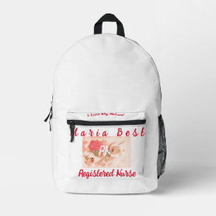 Best RN Registered Nurses  Printed Backpack