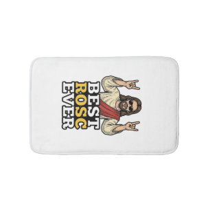 Best Rosc Ever Vintage Rock Hand Religious Shirt_1 Bath Mat