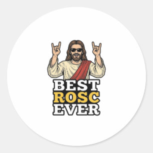 Best Rosc Ever Vintage Rock Hand Religious Shirt_1 Classic Round Sticker