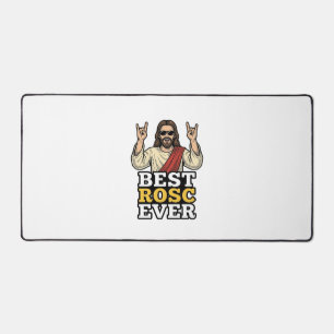 Best Rosc Ever Vintage Rock Hand Religious Shirt_1 Desk Mat