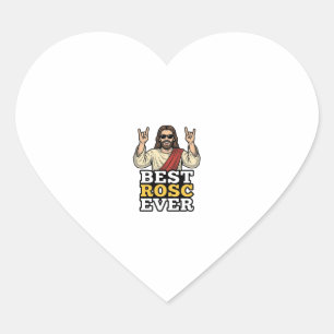 Best Rosc Ever Vintage Rock Hand Religious Shirt_1 Heart Sticker