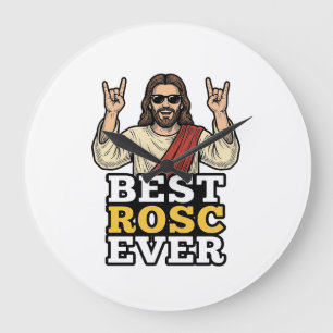 Best Rosc Ever Vintage Rock Hand Religious Shirt_1 Large Clock