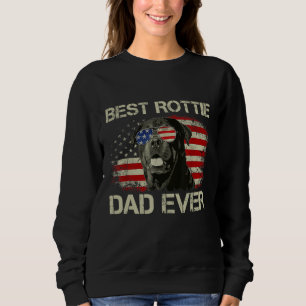 Best Rottie Dad Ever Rottweiler American Flag Gift Sweatshirt