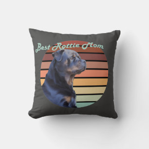 Best Rottie Mum Retro Cushion