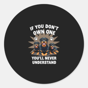 Best Rottweiler Art For Men Women Kids Rottie Rott Classic Round Sticker