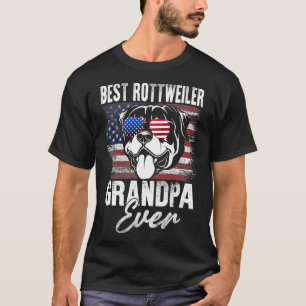 Best Rottweiler Dad Ever American Flag T-Shirt
