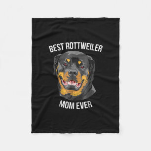 Best rottweiler mum ever gift womens rottie fleece blanket