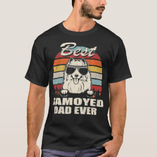 Best Samoyed Dad Ever Vintage Retro Dog Dad T-Shirt