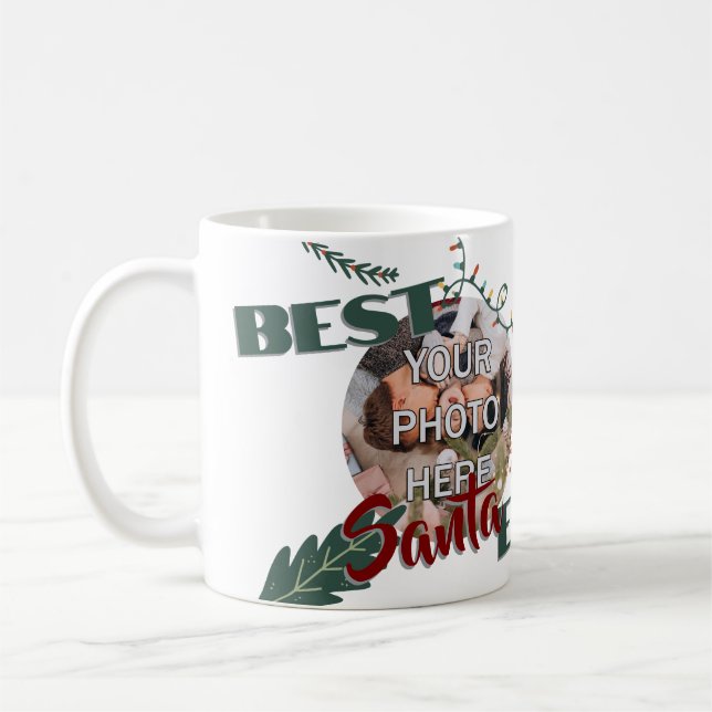 best santa ever gift for dad personalized coffee mug (Left)