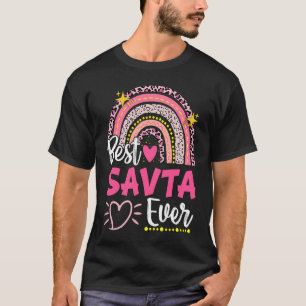 Best Savta Ever Leopard Rainbow New Grandma Mother T-Shirt