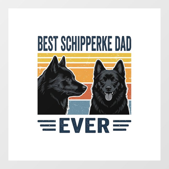 Best Schipperke Dad Ever Retro Dog Vector Design_1 (Sheet)