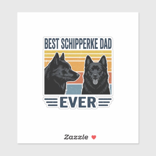 Best Schipperke Dad Ever Retro Dog Vector Design_1 (Sheet)