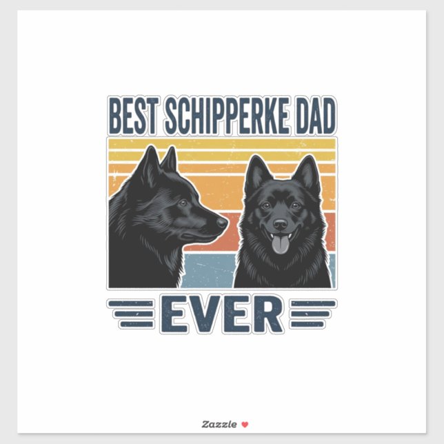 Best Schipperke Dad Ever Retro Dog Vector Design_1 (Sheet)